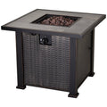 42" 50 000 BTU Outdoor Gas Fire Pit Table Black Z979
