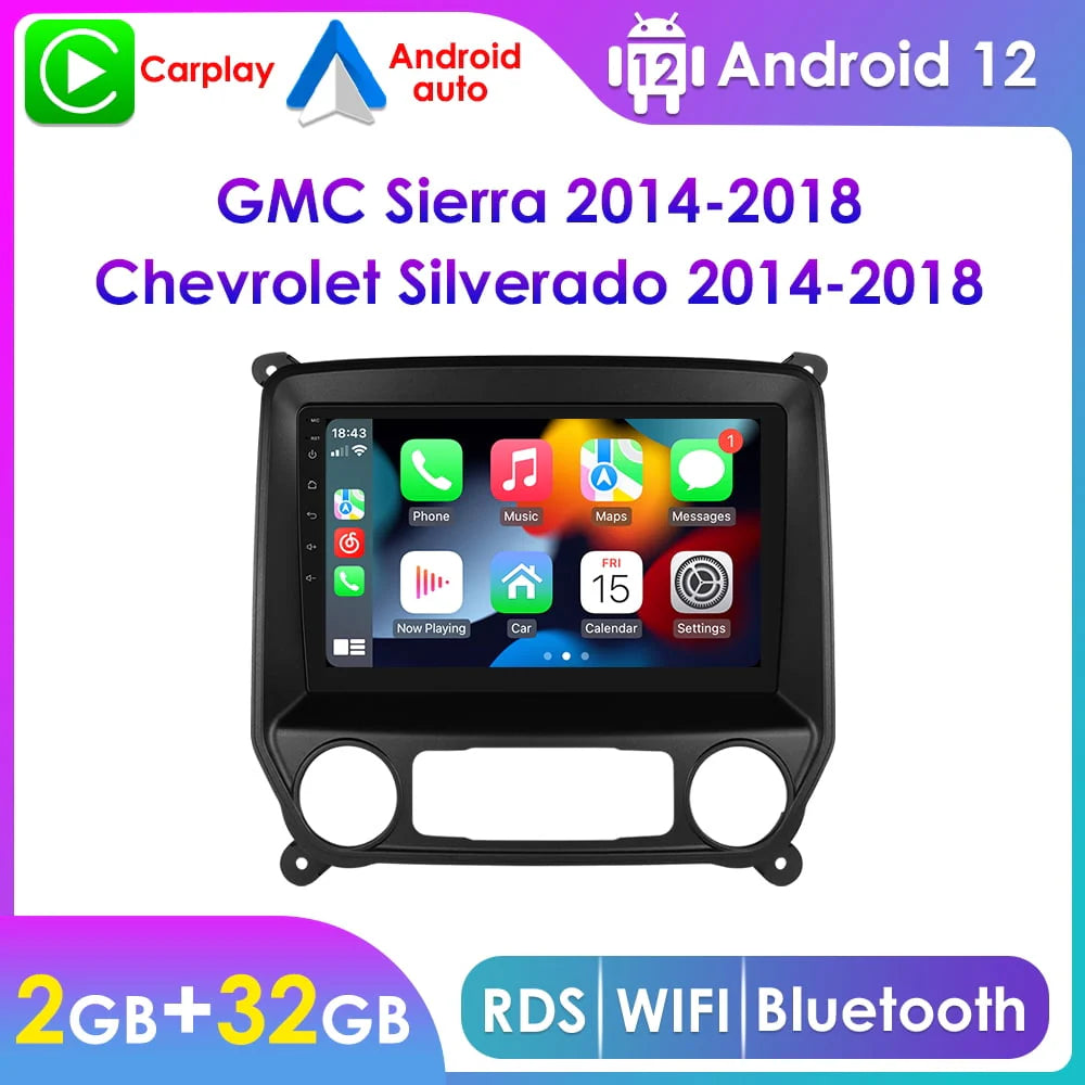 10.1 Touch Screen Android 12 Carplay 32GB Bluetooth GPS Car Stereo Radio Y92911
