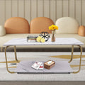 2-Tier Marble Coffee Table with Storage X585307