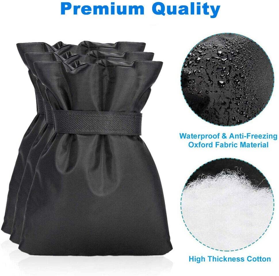 7.1''W x 9.8''H Waterproof Insulated Outdoor Faucet Cover, Black (2) X280036