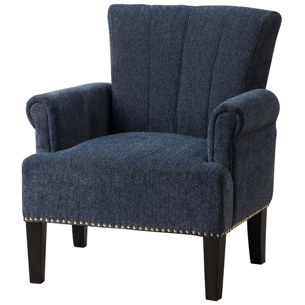 Navy Blue Polyester Tufted Accent Armchair W502