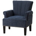 Navy Blue Polyester Tufted Accent Armchair W502