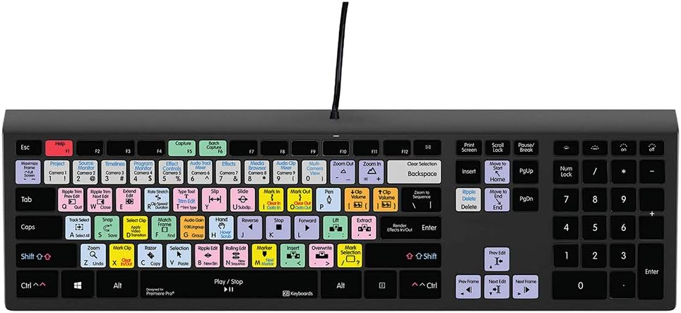 Adobe Premiere Pro CC Backlit Mechanical Keyboard V8079