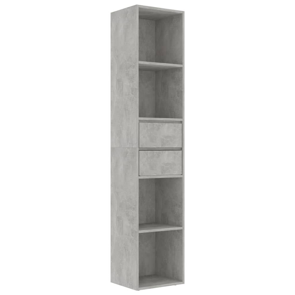 White and Sonoma Oak Chipboard Book Cabinet E3456