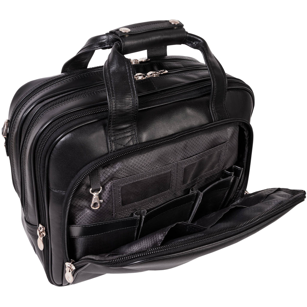 Black Leather Laptop Case Q289