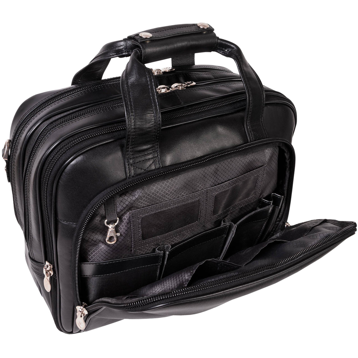 Black Leather Laptop Case Q289