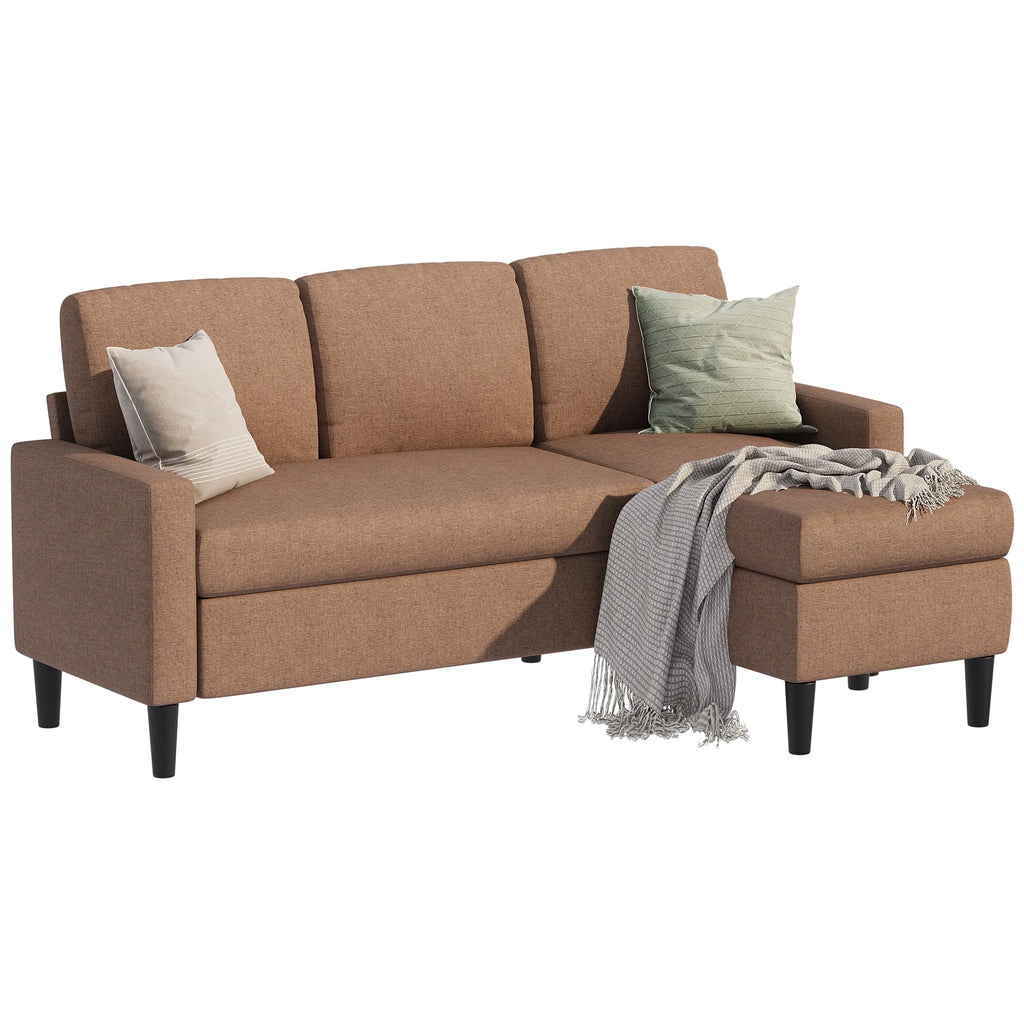 Convertible Sectional Sofa L-Shaped 3-Seat Couch with Reversible Chaise P2699