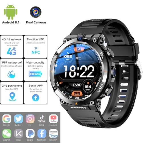4g Sim Card Smartwatch with 1.39" Round Screen D44611