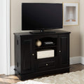 44 Inch Espresso Brown Wood TV Stand with Storage Cabinet Z639558