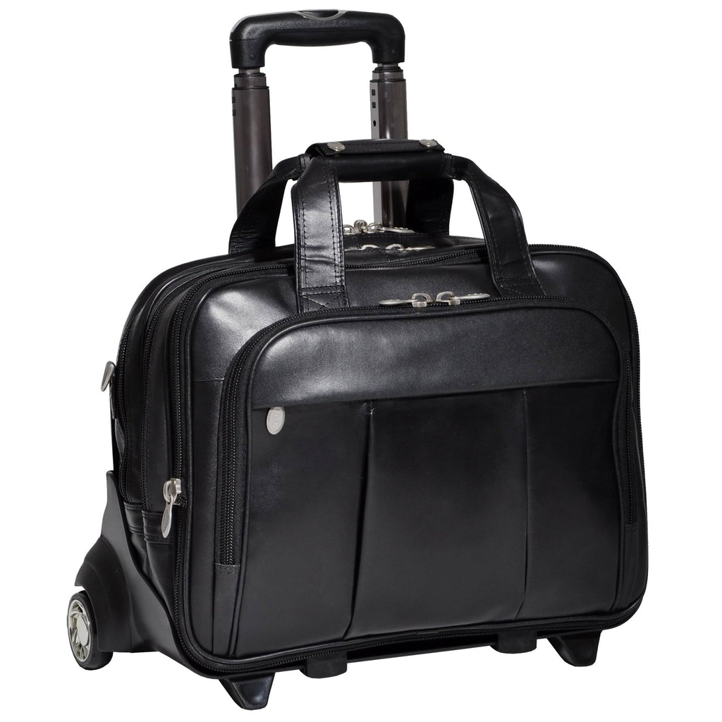 Black Leather Laptop Case Q289