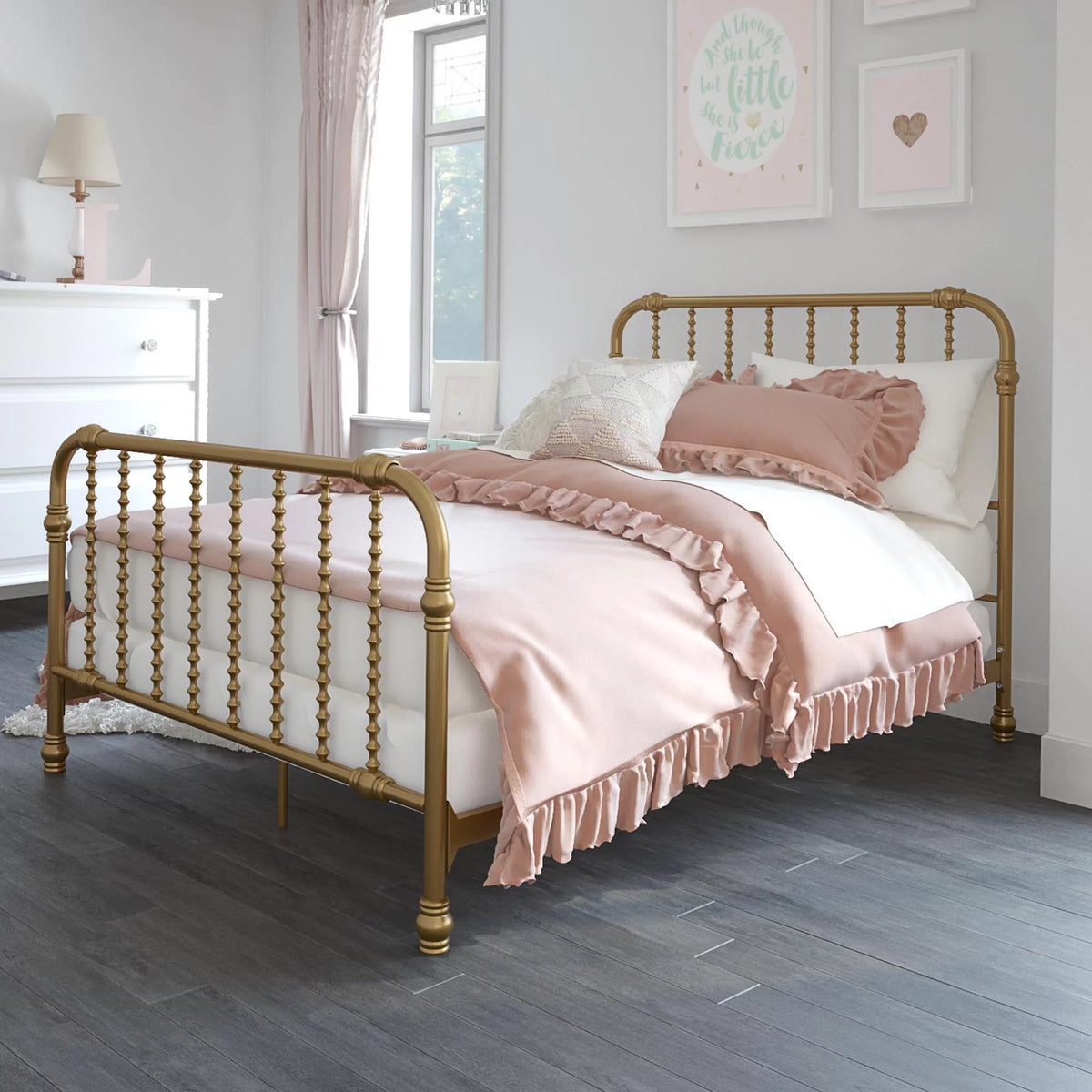 Twin Black Metal Bed O883