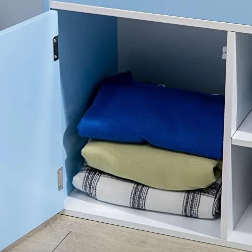 Blue Bookshelf with Cabinet P901