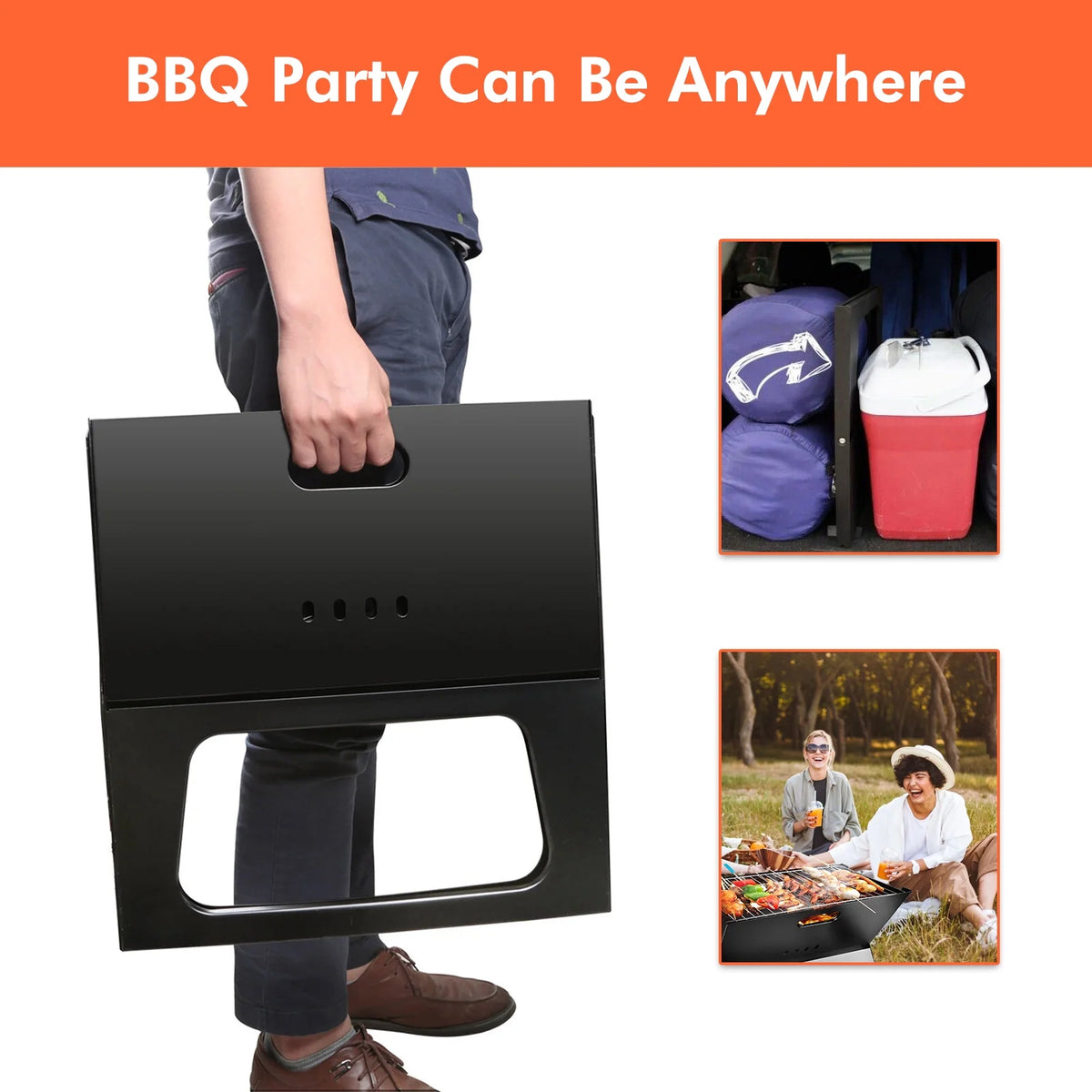 Charcoal BBQ Portable Foldable Grill J693238