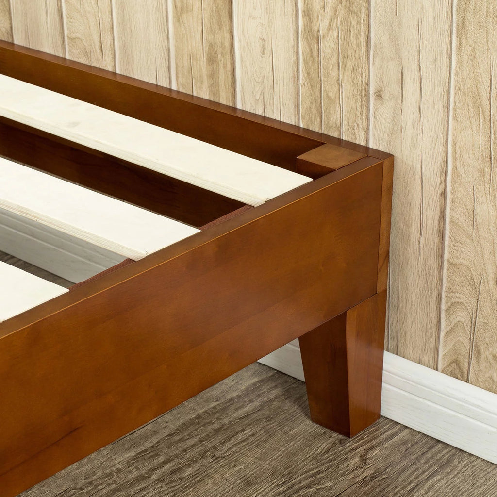 12" Wood Platform Bed Frame, Cherry, Full E358624