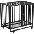 Heavy Duty Steel Dog Crate with 4 Wheels I294466