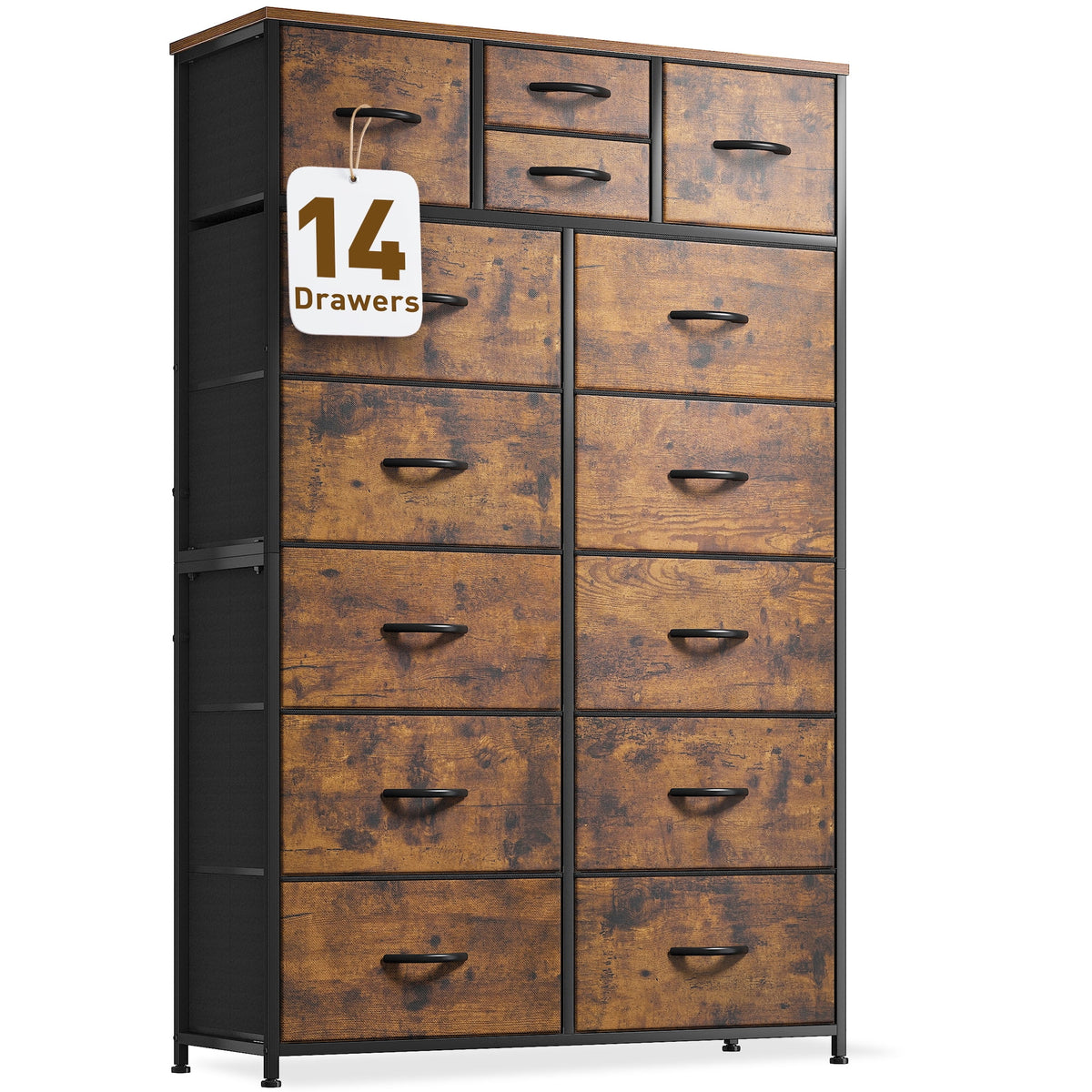 14 Drawer Charcoal Black Dresser E599671