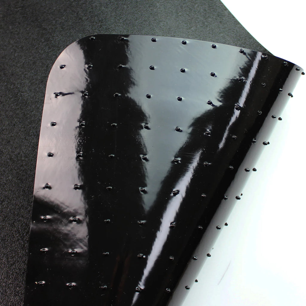 Black Vinyl Lipped Chair Mat for Carpets 45" x 53" Q129