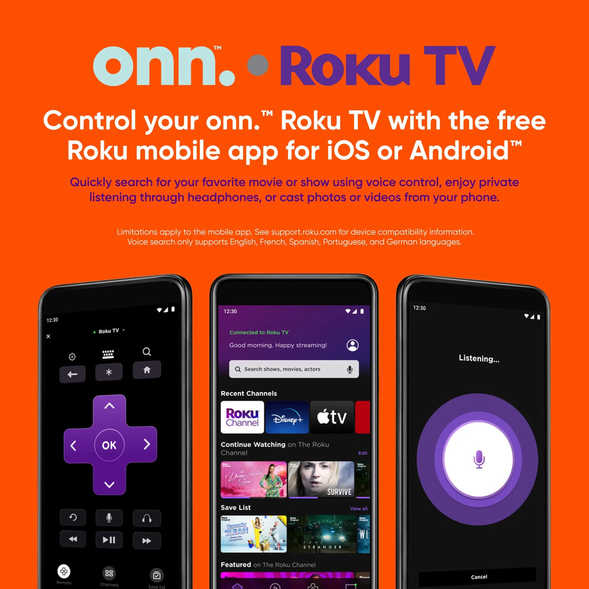 50" Class 4K UHD LED Roku Smart Television HDR A106240