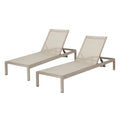 Grey Outdoor Mesh Chaise Lounge Set of Two E860
