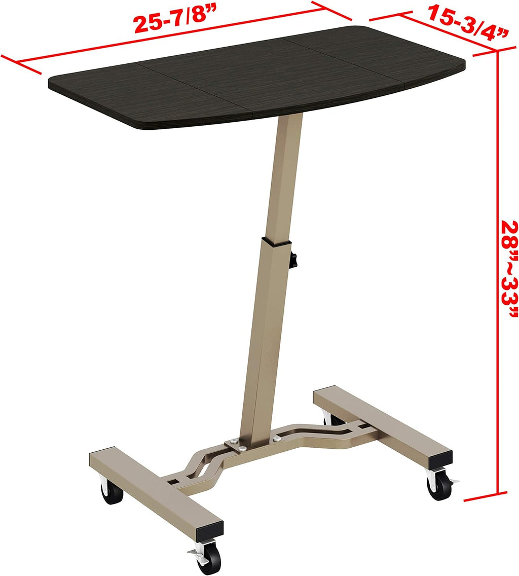 Height Adjustable Mobile Laptop Stand Desk Rolling Cart D6383