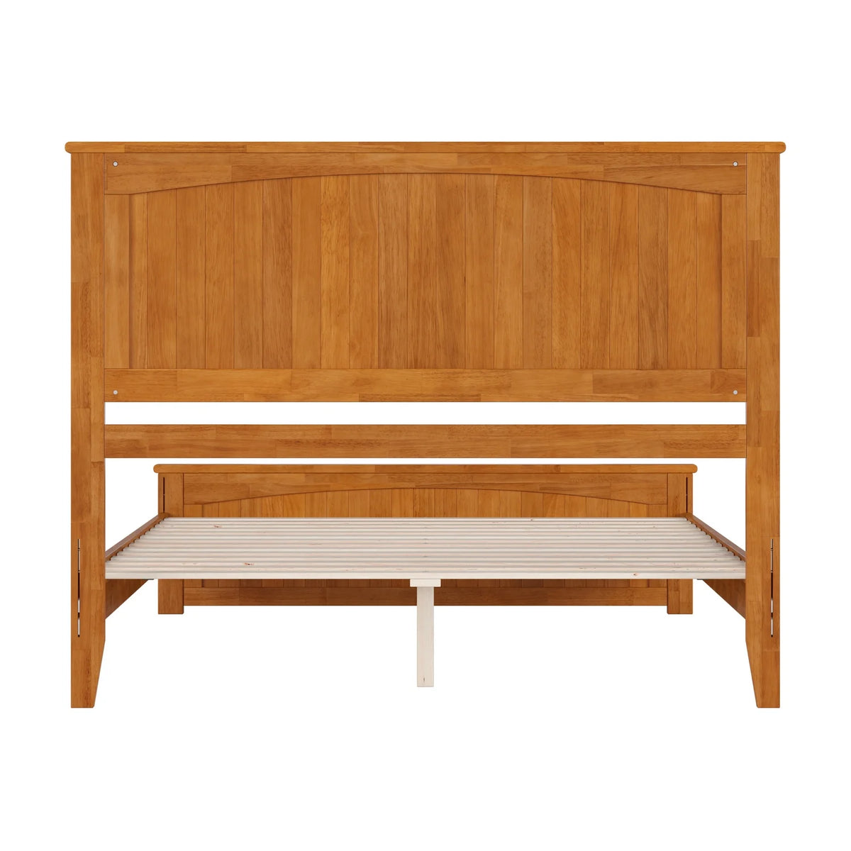 Queen Solid Wood Low Profile Platform Bed with Footboard W626