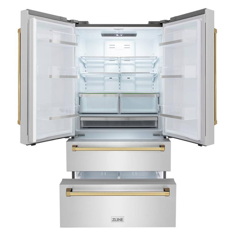 36 in. 4-Door French Door Refrigerator with Ice Maker in Stainless Steel O14451