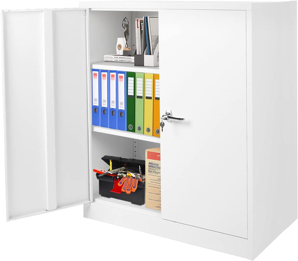 Metal Locking Steel Storage Cabinet 42” with Adjustable Shelves Z61138