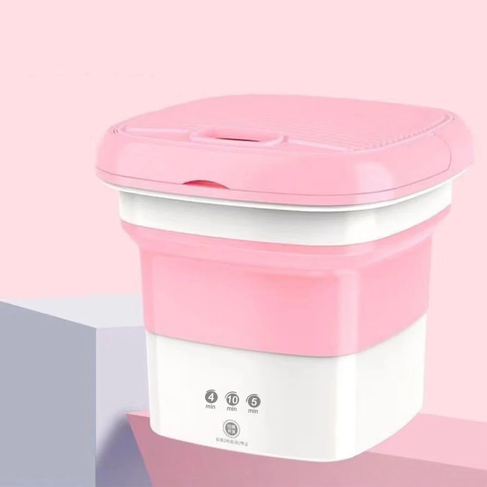 Compact Folding Washing Machine Pink L7852