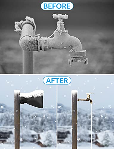 7.1''W x 9.8''H Waterproof Insulated Outdoor Faucet Cover, Black (2) X280036
