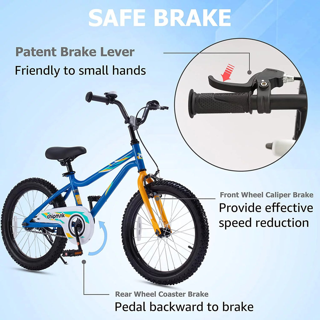 Kids Bike 18 Inch Bicycle with Kickstand Blue D345393