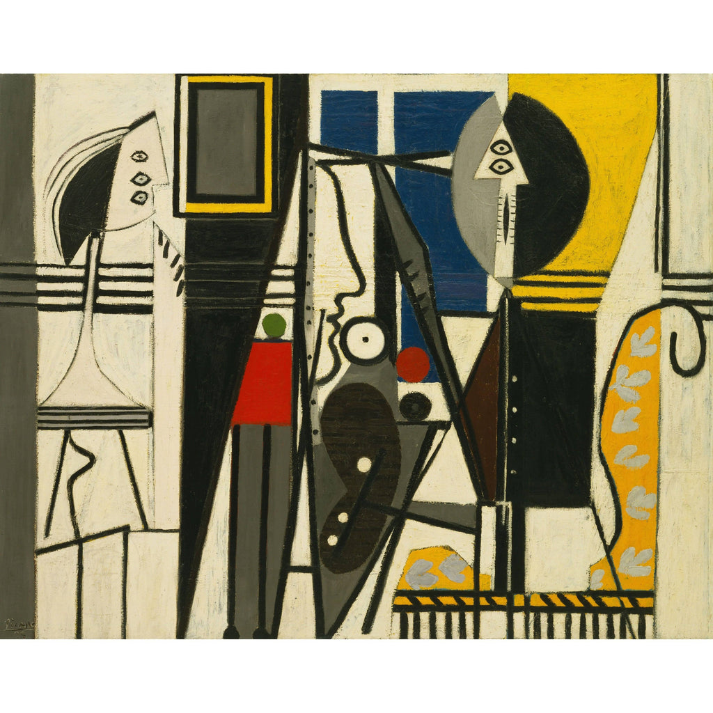 Black Frame Oil Painting Print Canvas 28 in. x 24 in. Q6956
