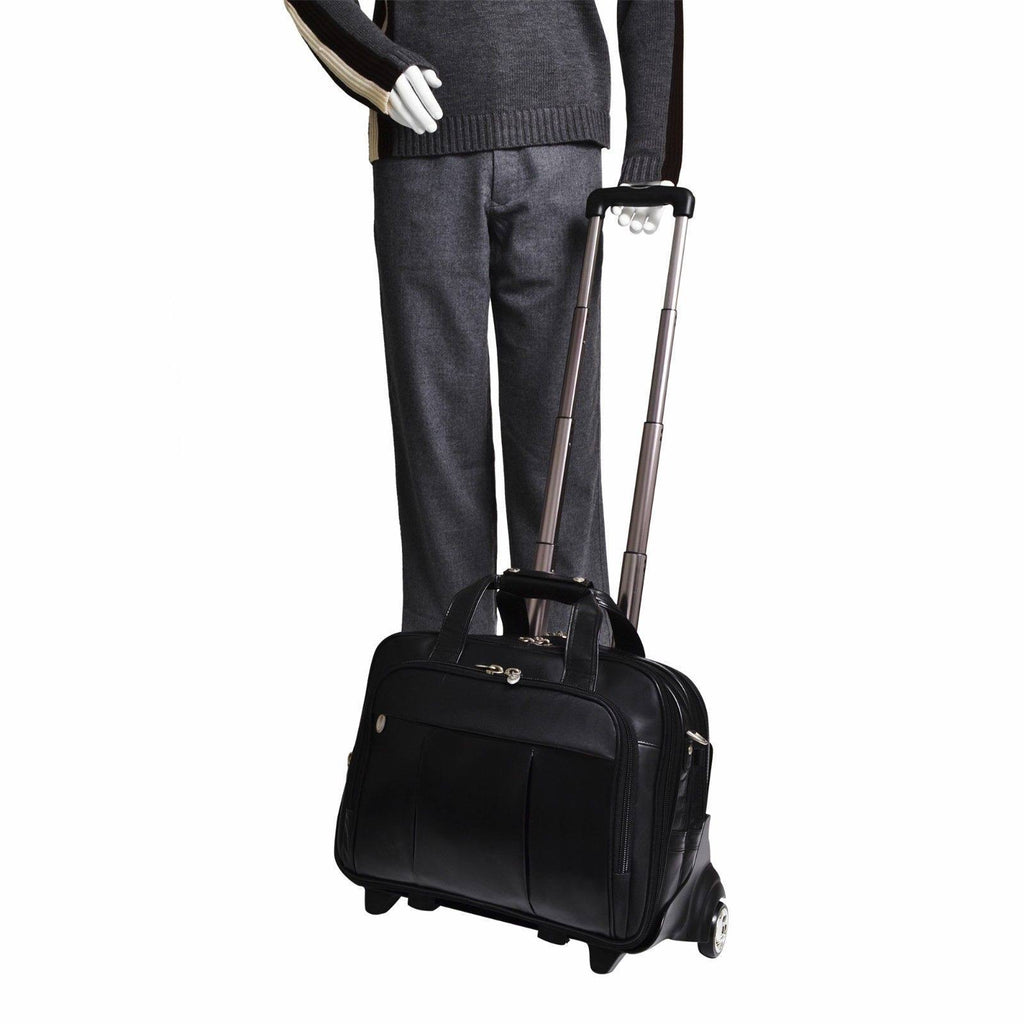 Black Leather Laptop Case Q289