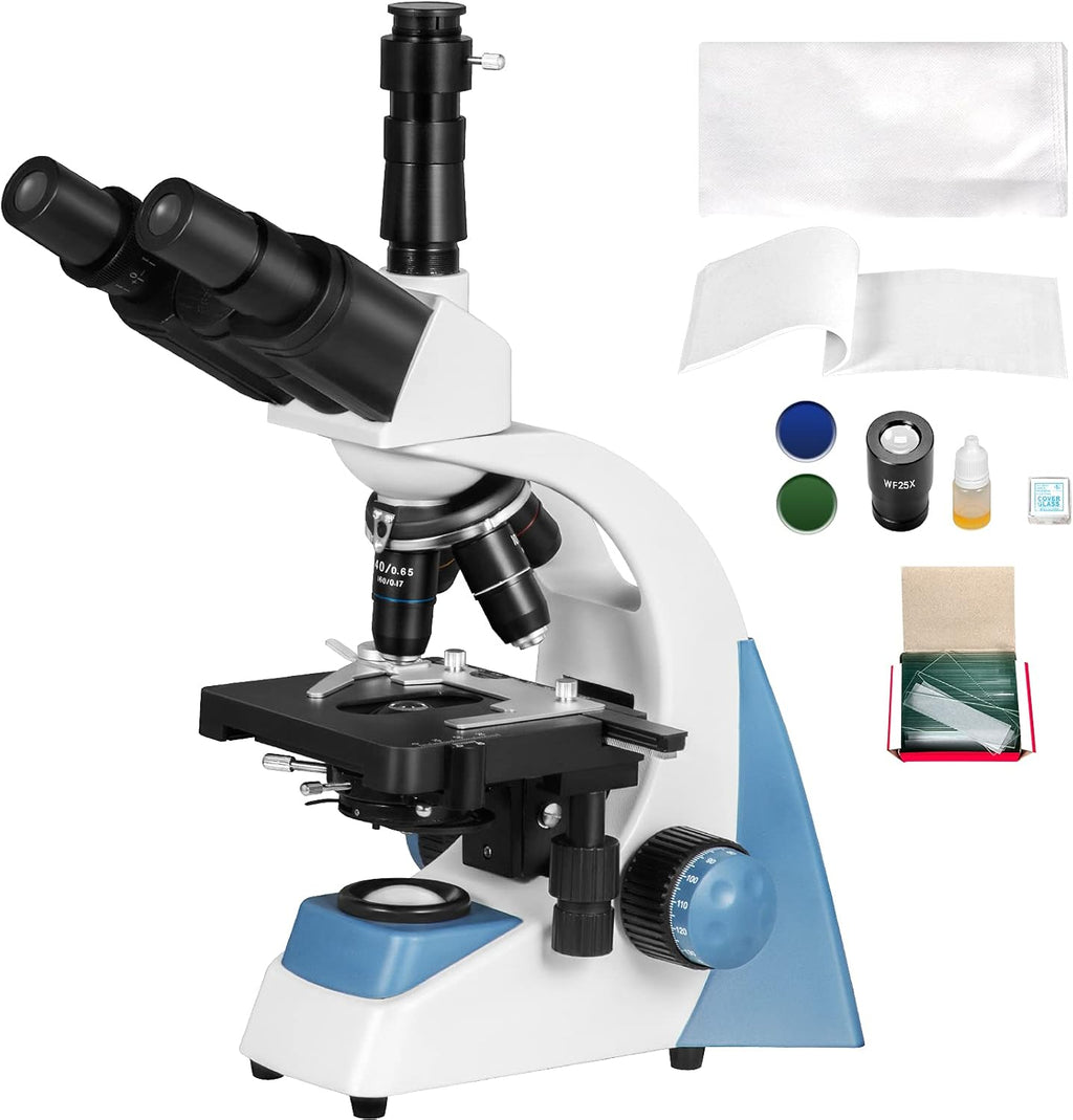 Trinocular Compound Microscope 40X-2500X LED Q5570