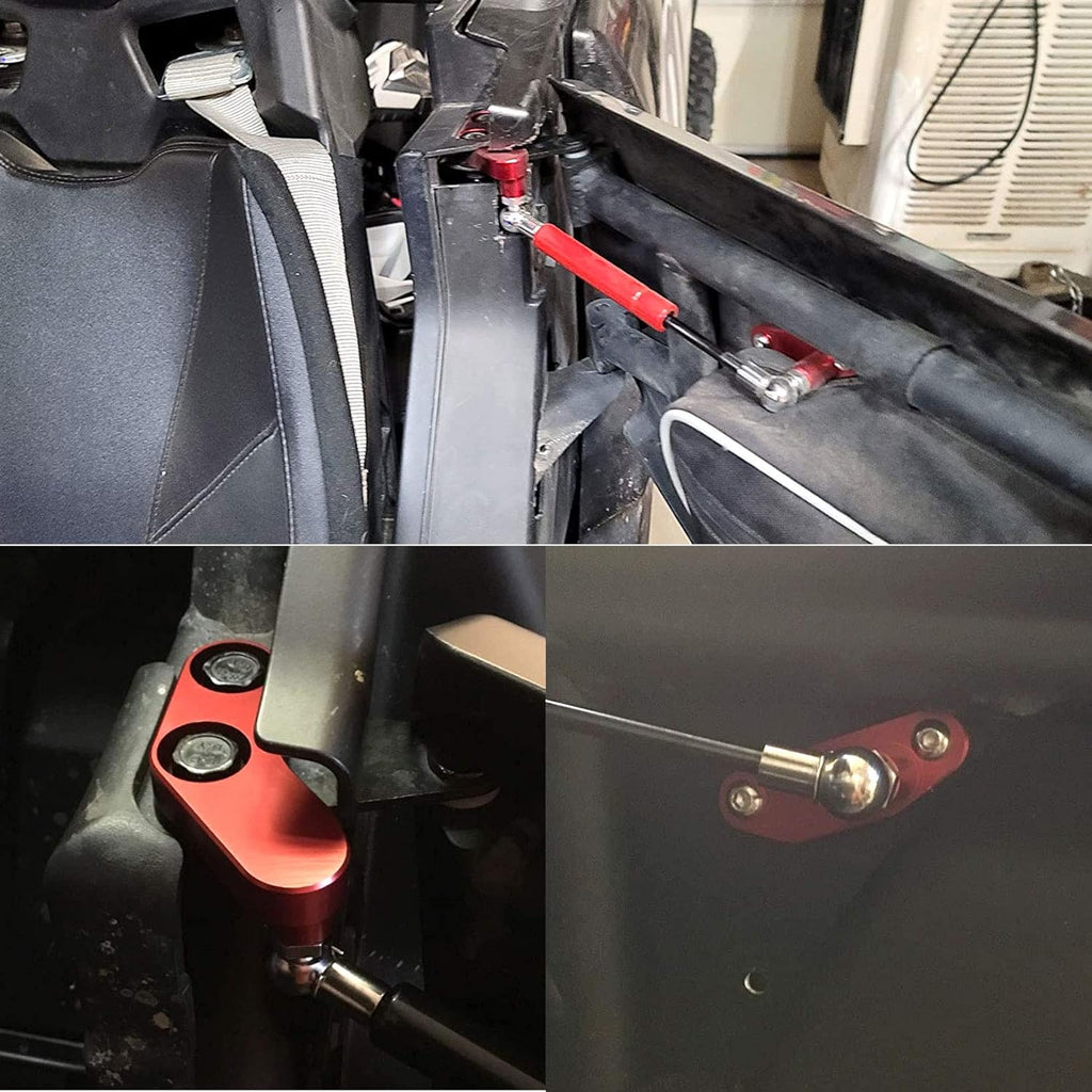 Door Opener Kits Door Shocks Struts Compatible with 2017-2022 Can Am Maverick X3 and X3 Max Front and Rear Doors (Red) Pack of 2 J8659