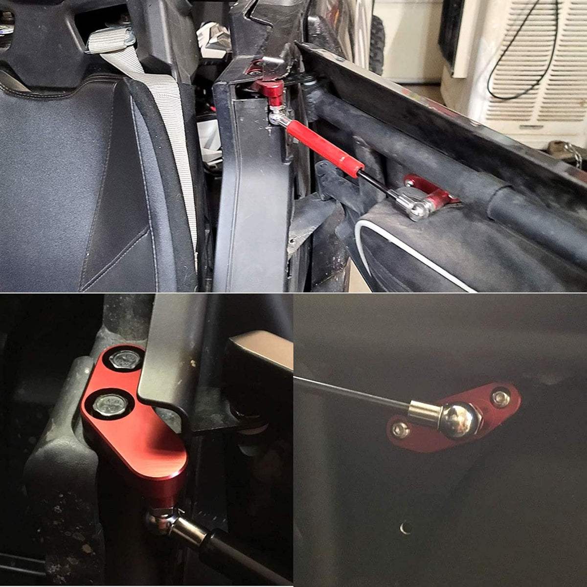 Door Opener Kits Door Shocks Struts Compatible with 2017-2022 Can Am Maverick X3 and X3 Max Front and Rear Doors (Red) Pack of 2 J8659