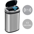 13 Gallon Stainless Steel Automatic Trash Can U73447
