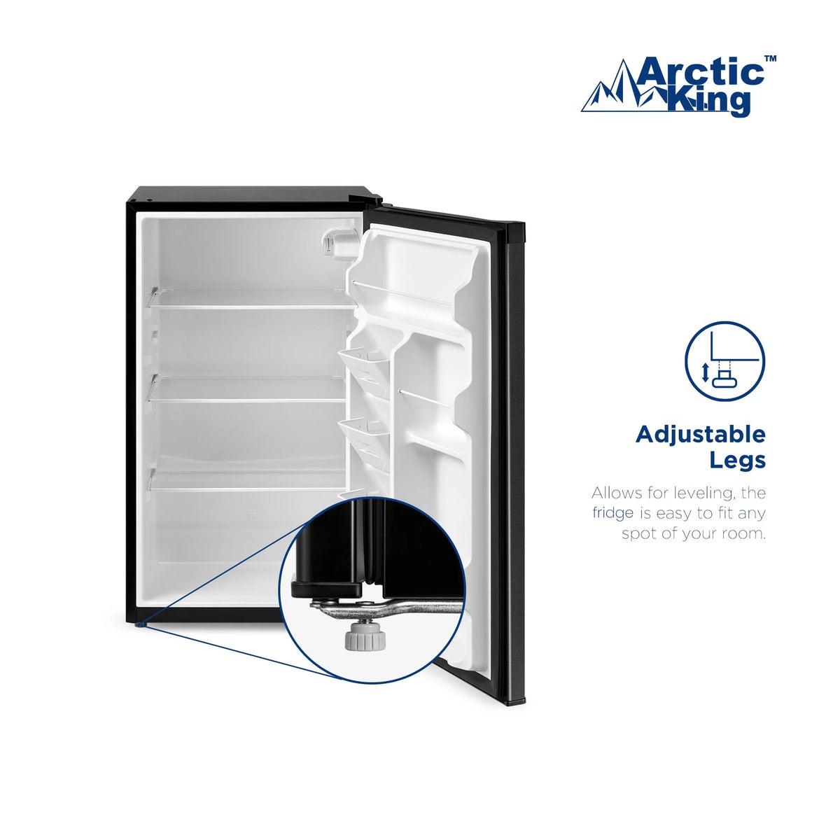 4.4 Cu ft Black Stainless Steel Look Mini Fridge X513964