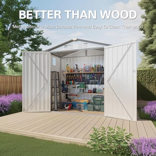 5'x3' Gray Metal Outdoor Storage Shed with Windows and Lockable Door F751608