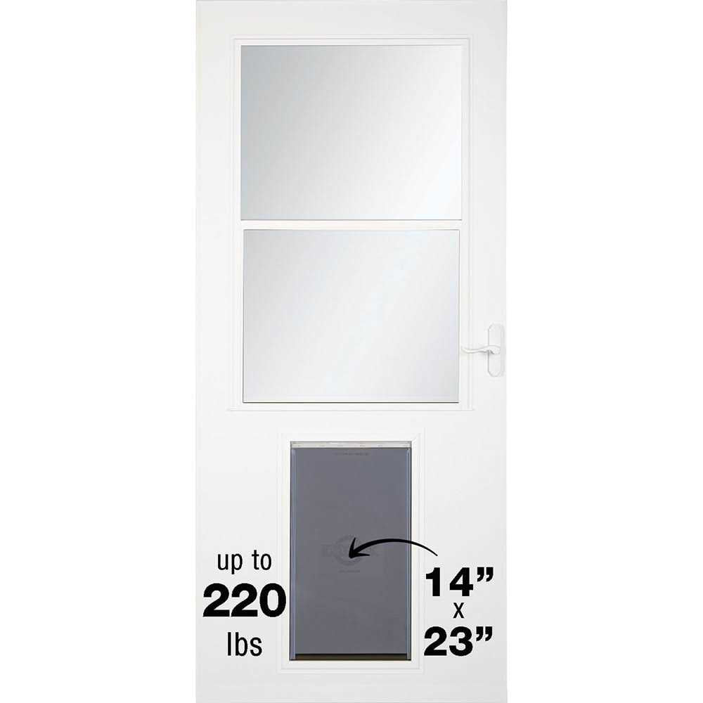 White High-view Wood Core Storm Door W66574