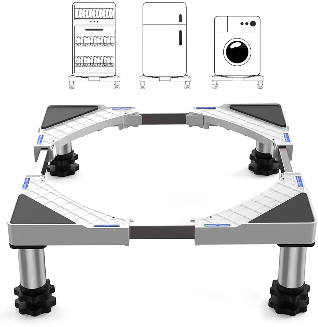 Adjustable Mini Fridge and Washer Stand with 4 Heavy Duty Feet Y505688
