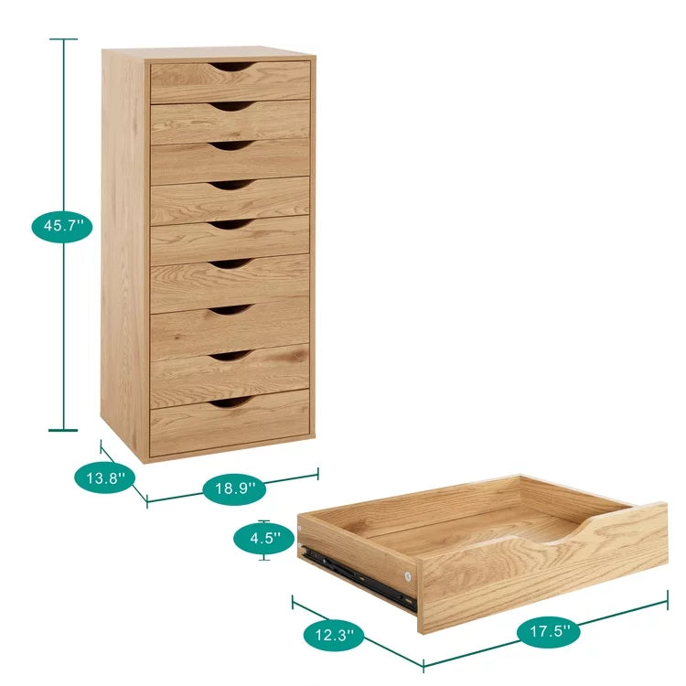 6 Drawer Grey Dresser with Wheels P13860