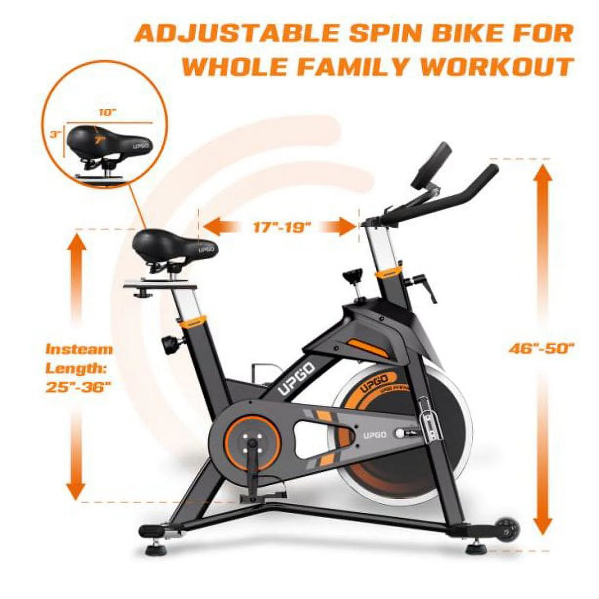 Indoor Cycling Stationary Exercise Bike with 330LBS Capacity M179868
