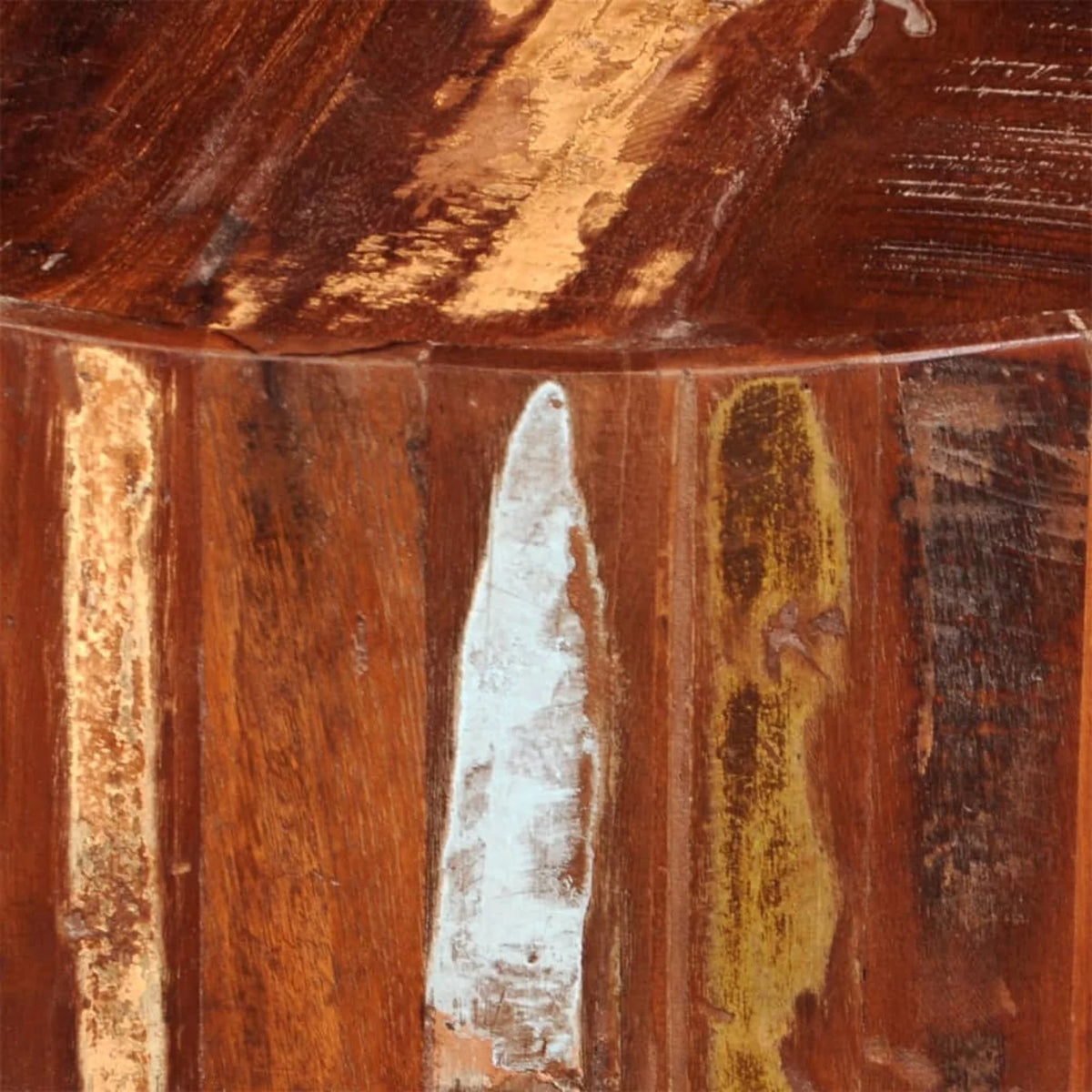 Solid Reclaimed Wood Round Coffee Table I4575