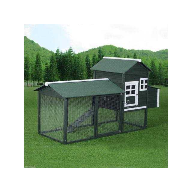 Wooden Chicken Coop with Run Nesting Box W9282