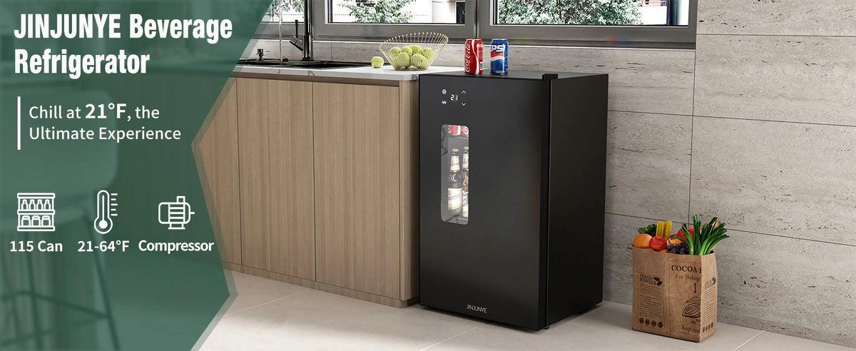 115 Can 3 Cu.ft Beverage Refrigerator and Cooler H828