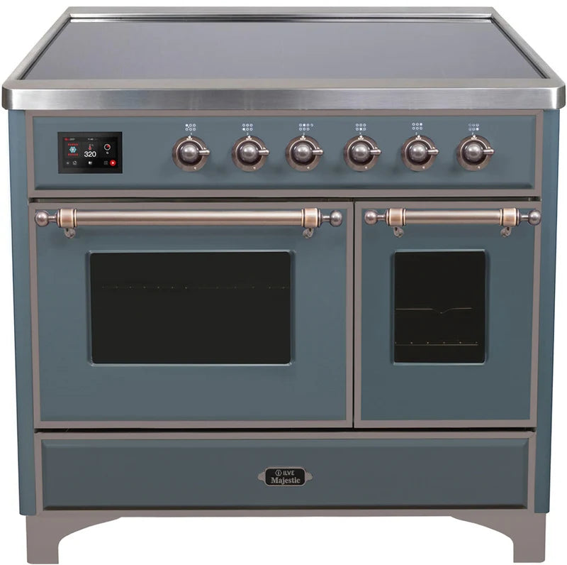 Blue Grey Induction Range with Electric Oven F912475