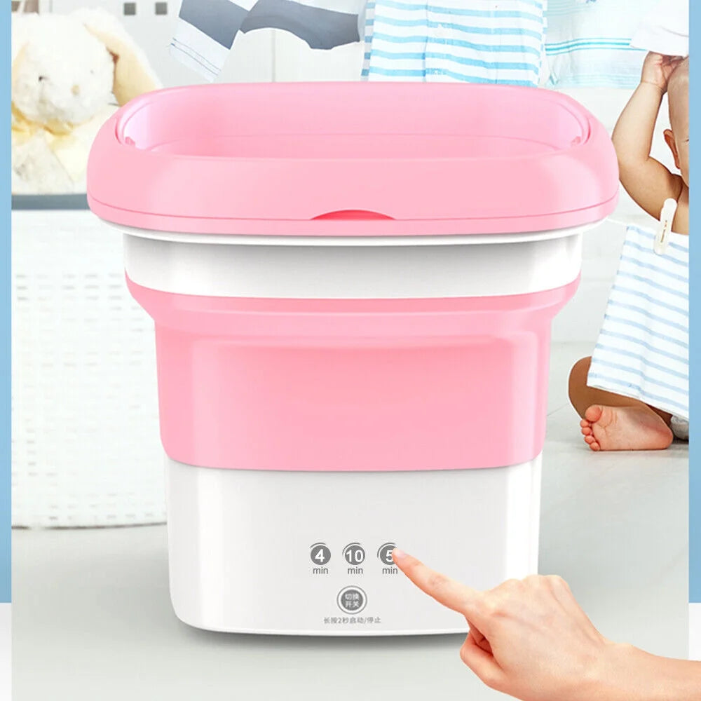 Compact Folding Washing Machine Pink L7852