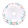 Embroidered Tree Skirt Cotton Velvet White 52 in Z180