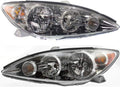 2005 2006 Toyota Camry Headlight Assembly Pair Driver and Passenger Side E502