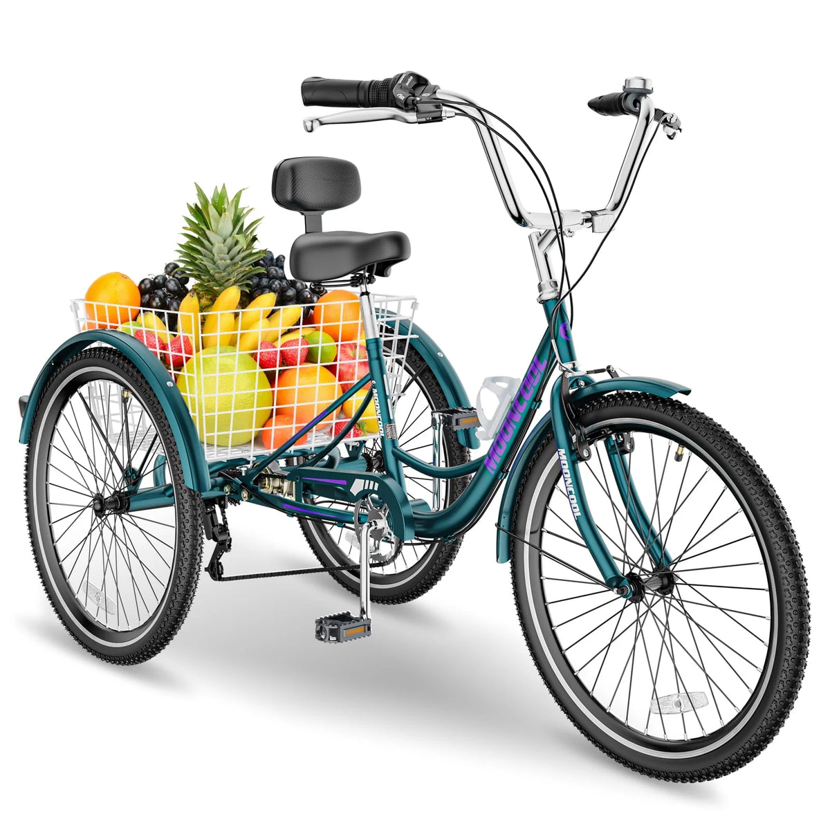 26 Adult Tricycle 7 Speed 450lbs Capacity with Shopping Basket W32038